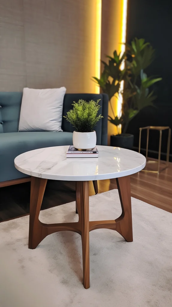 White Mini Slide Table