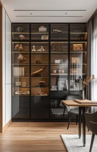 glass storage furniture